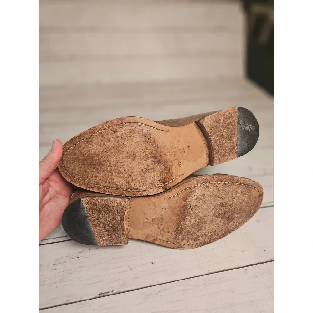 Massimo Dutti Mens Tassel Loafers Brown Suede Leather Sole EU 42 Portugal